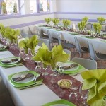 décoration de table verte
