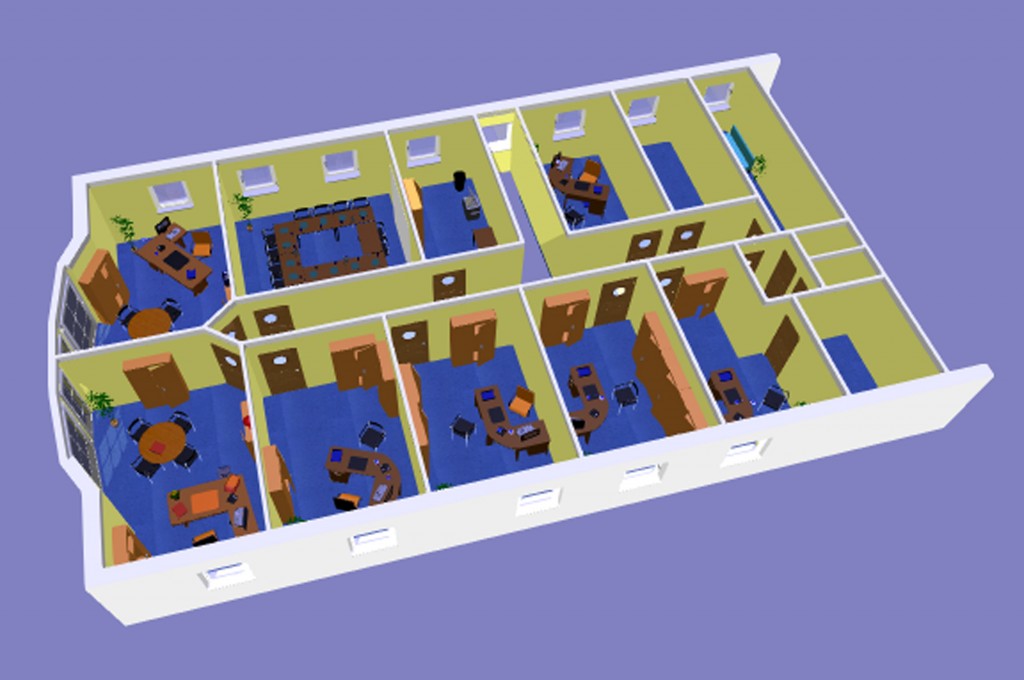 Agencement et décoration d'entreprise : Ar Marina space planning 3D