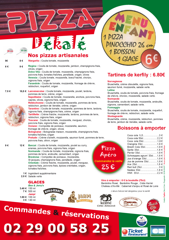 Création de flyers pour une pizzeria à Locmaria par Papillon Déco & Com
